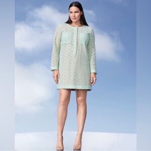 Victoria Beckham x Target | Mint Green Lace Shift Dress lightweight casual